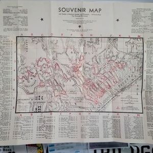 1943 souvenir map and guide to starland estates and mansions